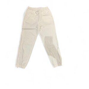 TNA Women's White and Cream Joggers-tracksuits